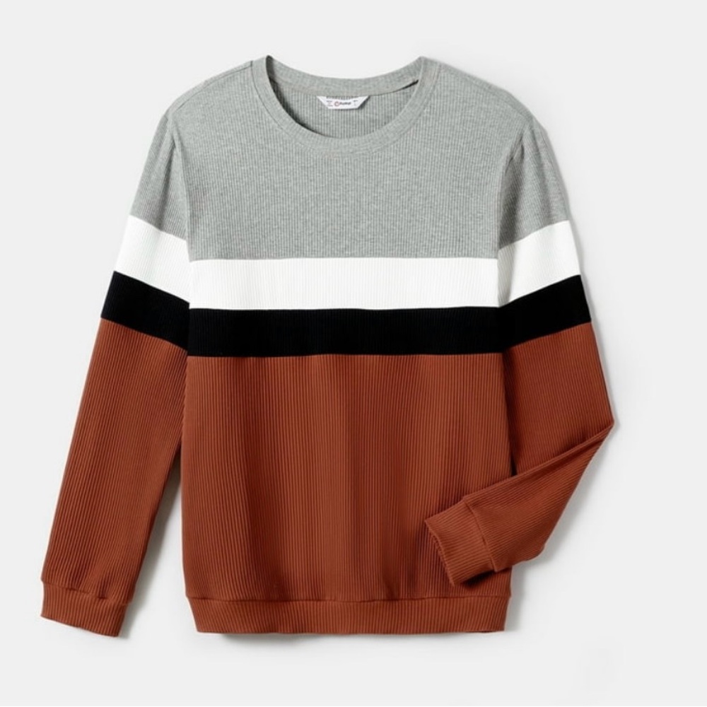 PatPat Gray, White, Black, and Brown Men's Sweater